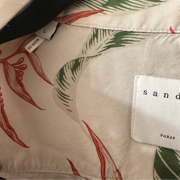 Sandro Camp- Collar printed Woven Shirt - Picture 7 of 8